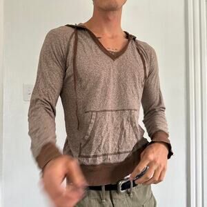 Vintage Y2K Glam Cute Brown Long Sleeve Hoodie Sweatshirt